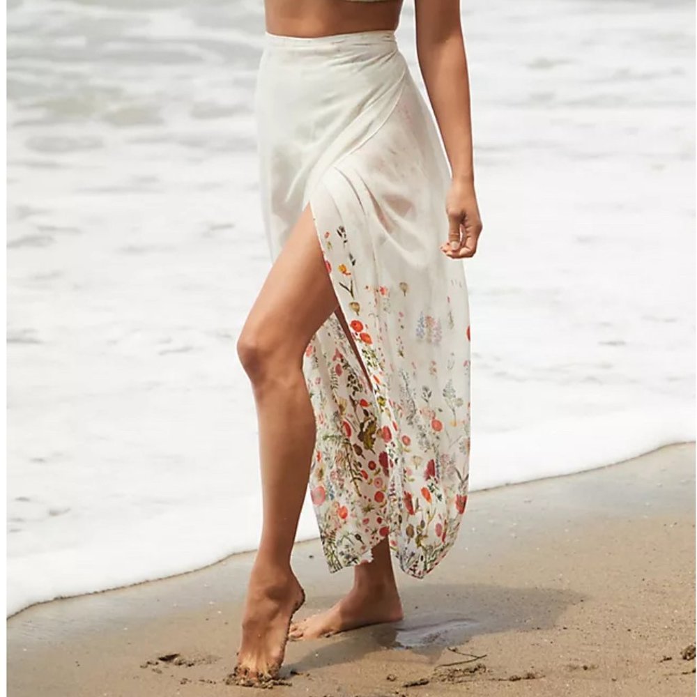 Payal Jain | Floral Cover-Up Maxi Wrap Skirt | NWT - Picture 3 of 7